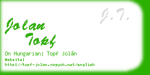 jolan topf business card